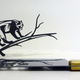 Illustration for article titled Intricate shadow silhouettes carved out of butcher's knife blades